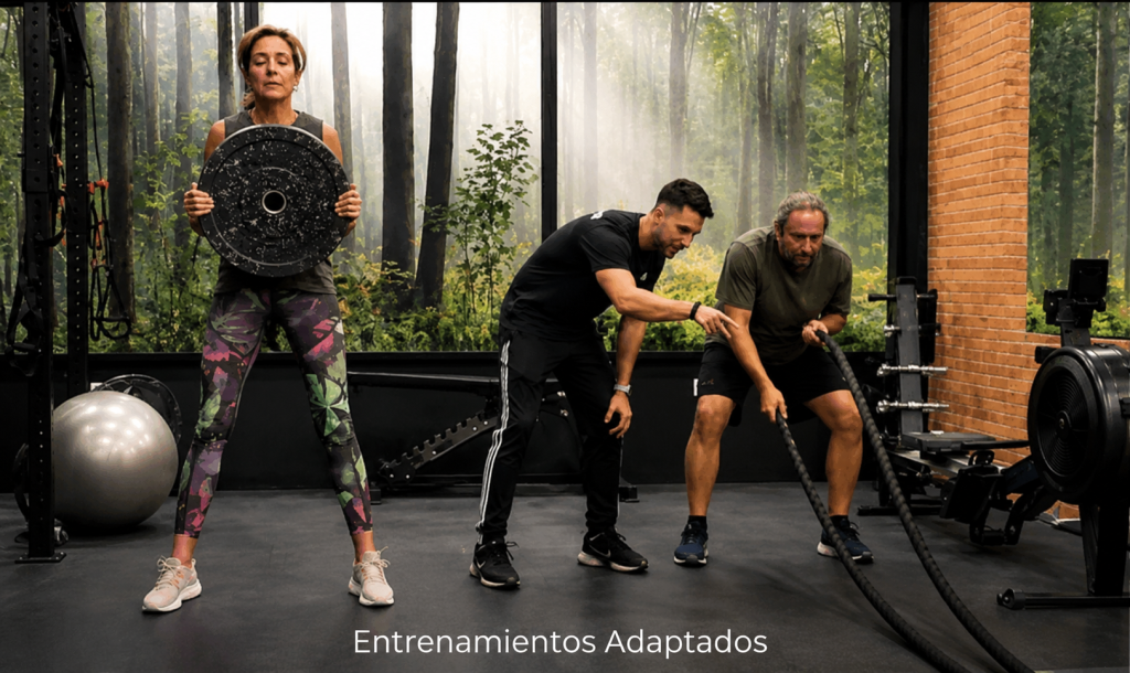 Entrenamiento de fuerza adaptado para personas mayores en Madrid-Barajas